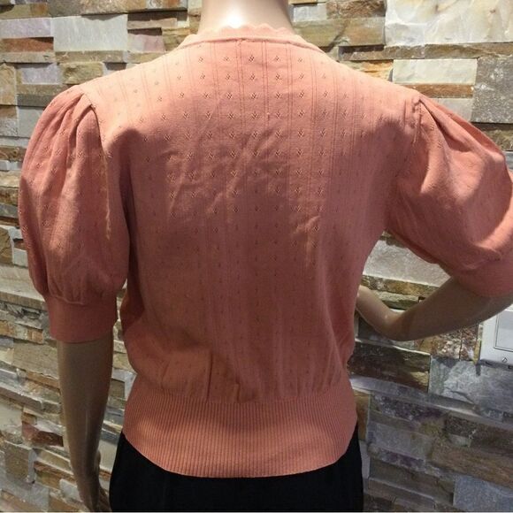 SANDRO Cropped Cardigan With Balloon Sleeves - Picture 3 of 11